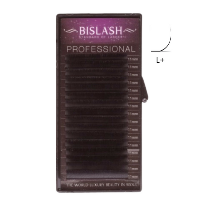 BISLASH Individual Mink Eyelashes Mix Tray L+ Curl
