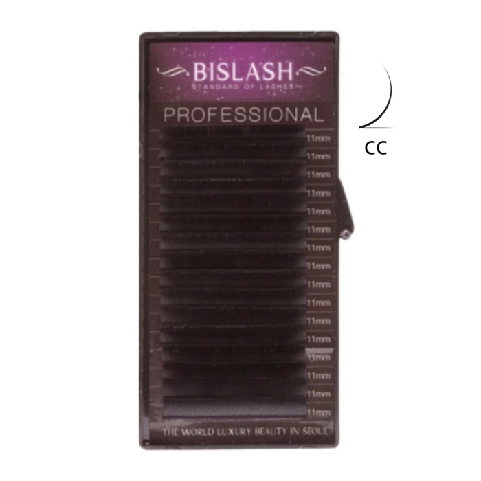 BISLASH Individual Mink Eyelashes Mix Tray CC Curl