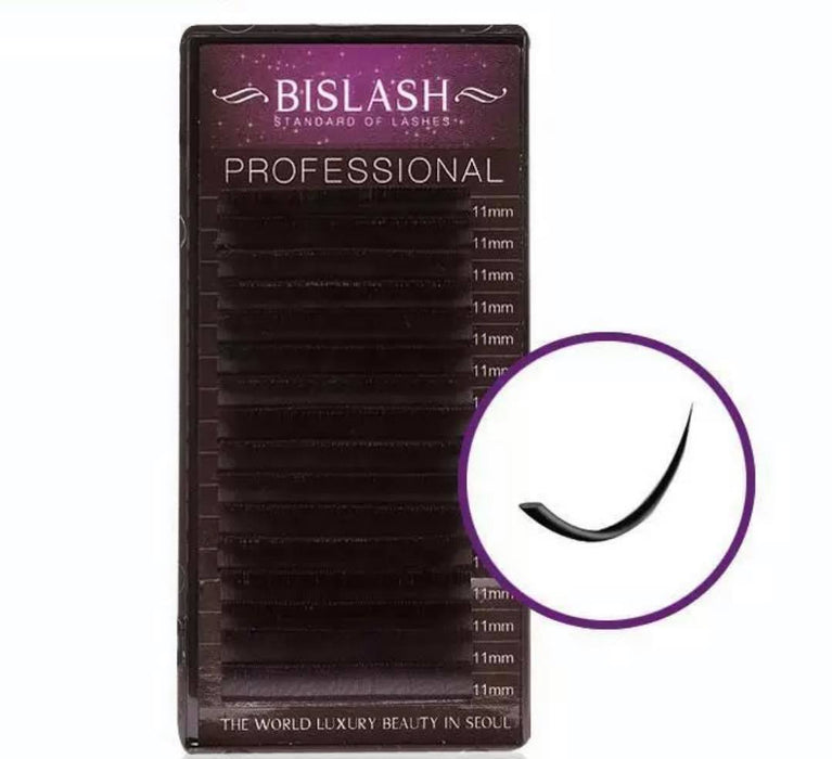 BISLASH Flat Eyelashes C/CC/D Individual Lashes for Eyelash Extensions Premium Quality