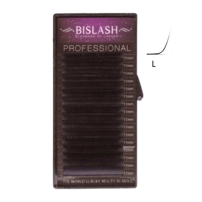 BISLASH Individual Mink Eyelashes Mix Tray L Curl