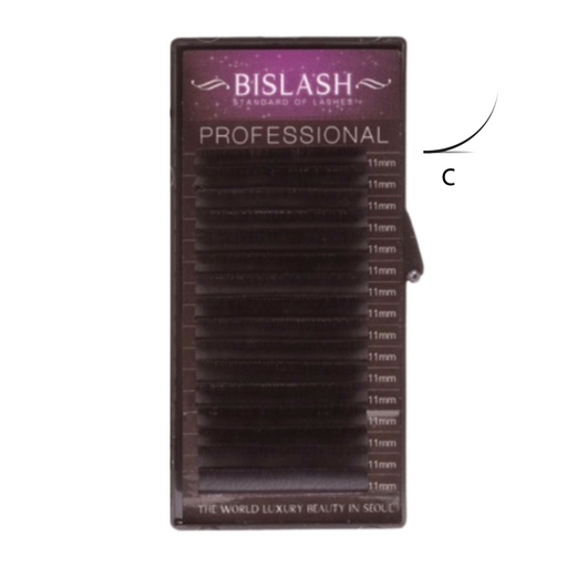 BISLASH Individual Mink Eyelashes Mix Tray C Curl
